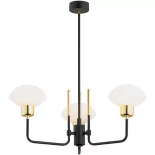 Argon Ravello lampa wisząca 3x15W opal mat//czarna struktura/mosiądz 6166 - Lampy sufitowe - miniaturka - grafika 1