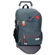 Plecaki szkolne i tornistry - Pepe Jeans Kay Plecak szkolny Podwójna komora z wózkiem 15,6" Niebieski 32x45x15 cms Poliester 25,81L, niebieski, Talla única, Plecak szkolny podwójny schowek z wózkiem - miniaturka - grafika 1