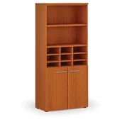 Szafy biurowe - Regał sortujący PRIMO WOOD, 800 x 420 x 1781 mm, 9 przegród, czereśnia - miniaturka - grafika 1