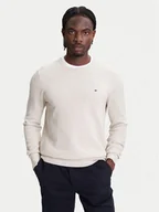 Swetry męskie - Tommy Hilfiger Sweter Essential MW0MW36347 Beżowy Regular Fit - miniaturka - grafika 1