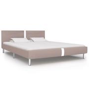 Łóżka - vidaXL Rama łóżka, kolor cappuccino, sztuczna skóra, 160 x 200 cm - miniaturka - grafika 1