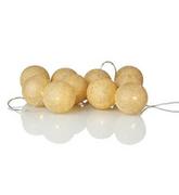 Lampy ogrodowe - Beżowe Cotton Balls Do Sypialni 2,3M 10 Led 0,6W Ciepła - miniaturka - grafika 1
