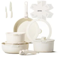 Zestawy garnków i patelni - Jeetee Zestaw 17 Szt. Garnków I Patelni Nieprzywierających Z Odłączanym Uchwytem - miniaturka - grafika 1