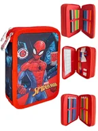 Piórniki - Piórnik szkolny z wyposażeniem trzykomorowy Spiderman - miniaturka - grafika 1