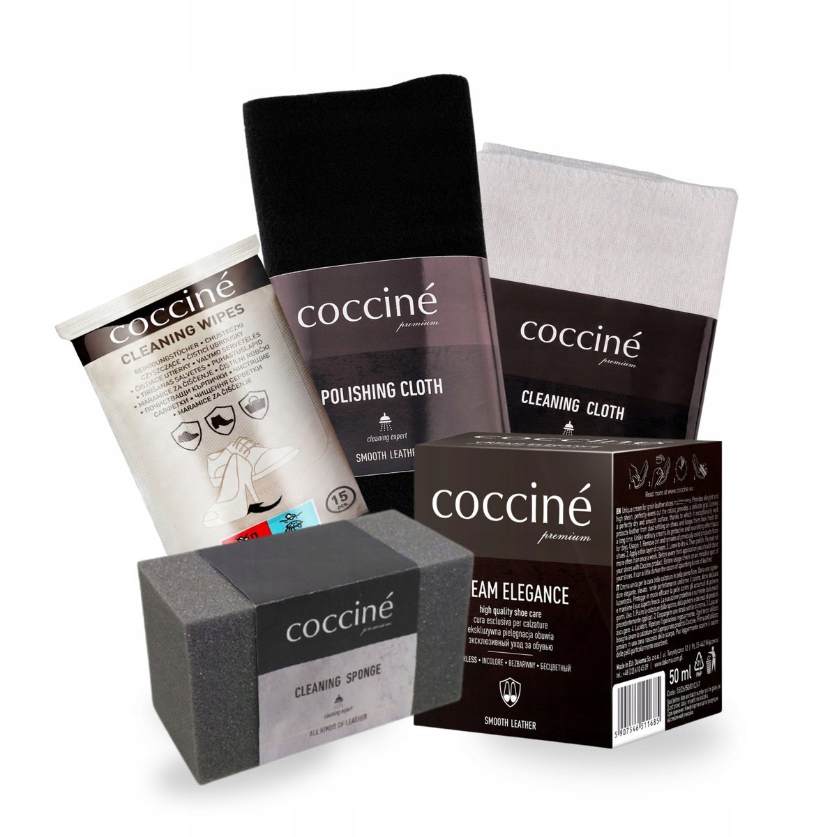 Do Pielęgnacji i Czyszczenia Butów Granatowych Coccine Zestaw 5w1