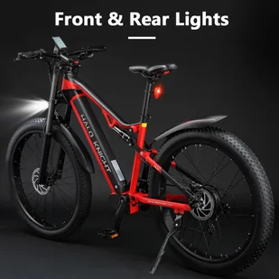 Halo Knight H03 Electric Bike, 1000W Motor, 48V 19.2Ah Battery, 27.5*3.0-inch Tire, 50km/h Max Speed, 90km Max Range, Hydraulic - Rowery elektryczne - miniaturka - grafika 7