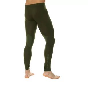 Brubeck - Legginsy termoaktywne Ranger Protect - Khaki - LE12420 - Spodnie sportowe męskie - miniaturka - grafika 2