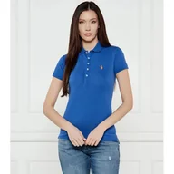 Koszulki i topy damskie - POLO RALPH LAUREN Polo JULIE Slim Fit pique - miniaturka - grafika 1