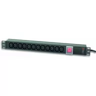 Listwy zasilające - Techly Listwa zasilająca rack 19'' 1U do UPS 250V 16A 12x gniazdo C13 wtyk C20 - miniaturka - grafika 1