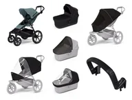 Wózki dziecięce - Wózek miejski Thule Urban Glide 4-wheel Mid blue + Bassinet Black SET 7in1 - miniaturka - grafika 1