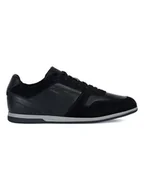 Trampki męskie - Geox Sneakersy "Renan" w kolorze czarnym - miniaturka - grafika 1