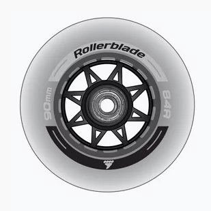 Kółka do rolek z łożyskami Rollerblade Wheels XT 90 mm/84A + SG9 8 szt. clear - Akcesoria do skatingu - miniaturka - grafika 1