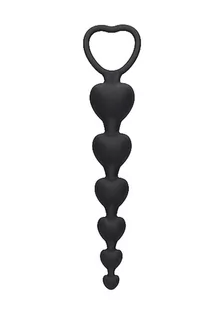 Kulki analne - Ouch! Anal Heart Beads Black - Koraliki analne  << DYSKRETNIE   |   DOSTAWA 24h   |  GRATISY - grafika 1