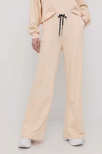 Spodnie damskie - Liu Jo spodnie damskie kolor beżowy gładkie - grafika 1