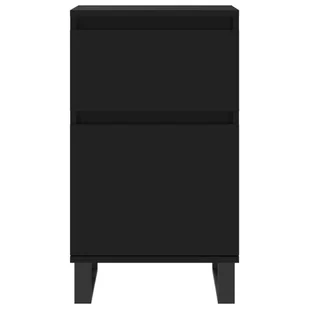 Szafki, 2 szt., czarne, 40x35x70 cm, materiał drewnopochodny Lumarko! - Szafki do salonu - miniaturka - grafika 7