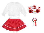 Dresy i komplety dla dziewczynek - ZESTAW NARODOWY BIAŁO-CZERWONY 116-128 4el - miniaturka - grafika 1