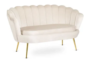 Kremowa dwuosobowa sofa glamour do salonu Valeria - Sofy i kanapy - miniaturka - grafika 1