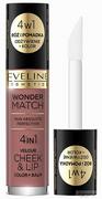 Róże do policzków - Eveline Cosmetics - Wonder Match - Velour Cheek & Lip - Róż i pomadka w płynie - 4,5 ml - 05 - miniaturka - grafika 1