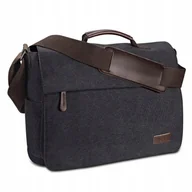 Torby męskie - Estarer torba na laptopa tkanina bez wzoru - miniaturka - grafika 1