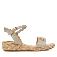 Buty dla dziewczynek - Espadryle Tommy Hilfiger T3A7-33803-1833514 S Beżowy - miniaturka - grafika 1