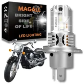 Żarówki samochodowe - ŻARÓWKA H4 LED MAGALL X-PRO MOTOCYKL SKUTER 12V 70W 5500K 8000LM CANBUS 1SZ - miniaturka - grafika 1