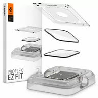 Akcesoria do smartwatchy - Spigen Szkło hybrydowe ProFlex Ez Fit do Apple Watch 7 41mm 2 szt + ramka instalacyjna - miniaturka - grafika 1