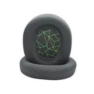 Akcesoria do słuchawek - Nauszniki MKF kQamil MKF-N-021 black-green 100x80mm - miniaturka - grafika 1