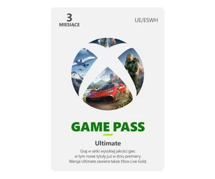 Microsoft Game Pass Ultimate 3 miesiące - Kody i doładowania cyfrowe - miniaturka - grafika 1