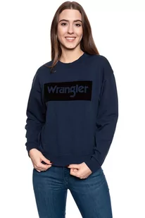 Bluza Wrangler High Rib Retro Sweat Navy W6N0Ha114-Xs - Bluzy damskie - miniaturka - grafika 1