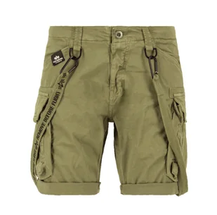 spodnie bojówki krótkie ALPHA INDUSTRIES - UTILITY SHORT OLIVE-33 - Spodnie męskie - miniaturka - grafika 1