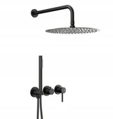 Zestawy prysznicowe - Zestaw prysznicowy KFA 5039-511-81 / MOZA / ZESTAW NATRYSK PODTYNK Z BATERIĄ 3-OTW, 2-FUNKCYJNĄ BLACK - miniaturka - grafika 1