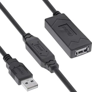 InLine® USB 2.0 Aktiv-Verlängerung, USB-A Stecker/Buchse, 25m - Kable USB - miniaturka - grafika 1