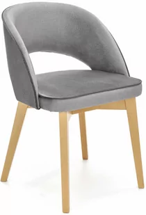 Krzesło tapicerowane szare MARINO na drewnianych nogach - Krzesła Krzesło tapicerowane szare MARINO na drewnianych nogach - Krzesła - miniaturka - grafika 2