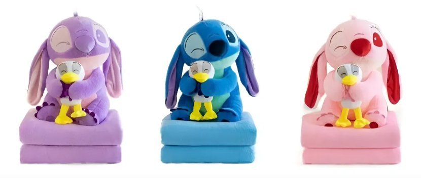 MASKOTKA 45 CM Z KOCEM 110x160 CM – PLUSZAK Z ZAMKIEM NA KOCYK