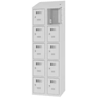 Szafki BHP - Metalowa szafa z dostępem do prądu w skrytkach MSUS 325 V - miniaturka - grafika 1