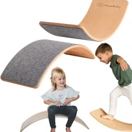 Skoczki dla dzieci - MeowBaby® Deska do Balansowania z Filcem 80x30cm dla Dzieci, Drewniany Balance Board, Szary Melanż - miniaturka - grafika 1