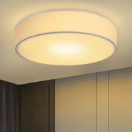 Oprawy, klosze i abażury - ZMH Lampa Sufitowa Sypialnia Lampa Sufitowa Okrągła - 1 Płomień E27 Lampa Do Salonu Tkanina Nowoczesna Lampa Do Sypialni Biała Lampa Kuchenna Z Kloszem Z Tkaniny - miniaturka - grafika 1