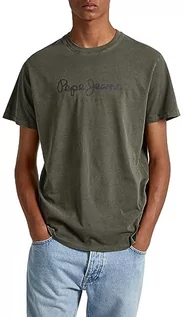 Koszulki męskie - Pepe Jeans Koszulka męska Jayden, Zielony (oliwkowy), S - grafika 1