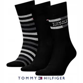 Skarpetki męskie - Tommy Hilfiger Skarpety Giftbox 3 Pary 39-42 Czarny Zestaw Prezentowy - miniaturka - grafika 1