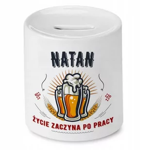 Skarbonka Dla Natana na Urodziny Imieniny Prezent z Nadrukiem ze Zdjęciem - Skarbonki - miniaturka - grafika 1