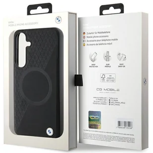 BMW BMHMS24S23RTPK S24 S921 czarny/black hardcase Signature Leather Half Textured & Circle MagSafe - Etui i futerały do telefonów - miniaturka - grafika 8