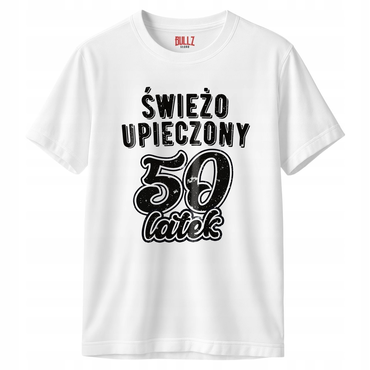 Koszulka biała męska Świeżo Upieczony 50 Urodziny Prezent r. S