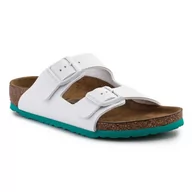 Buty dla dziewczynek - Klapki Birkenstock Arizona Bs Jr 1026859 białe - miniaturka - grafika 1