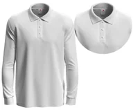 Koszulki męskie - Koszulka POLO Męska Długi Rękaw STEDMAN 3400 BIAŁA XL - miniaturka - grafika 1