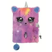 Szkolne artykuły papiernicze - Pamiętnik z kłódką A5/96K 3D włochacz Catcorn - miniaturka - grafika 1