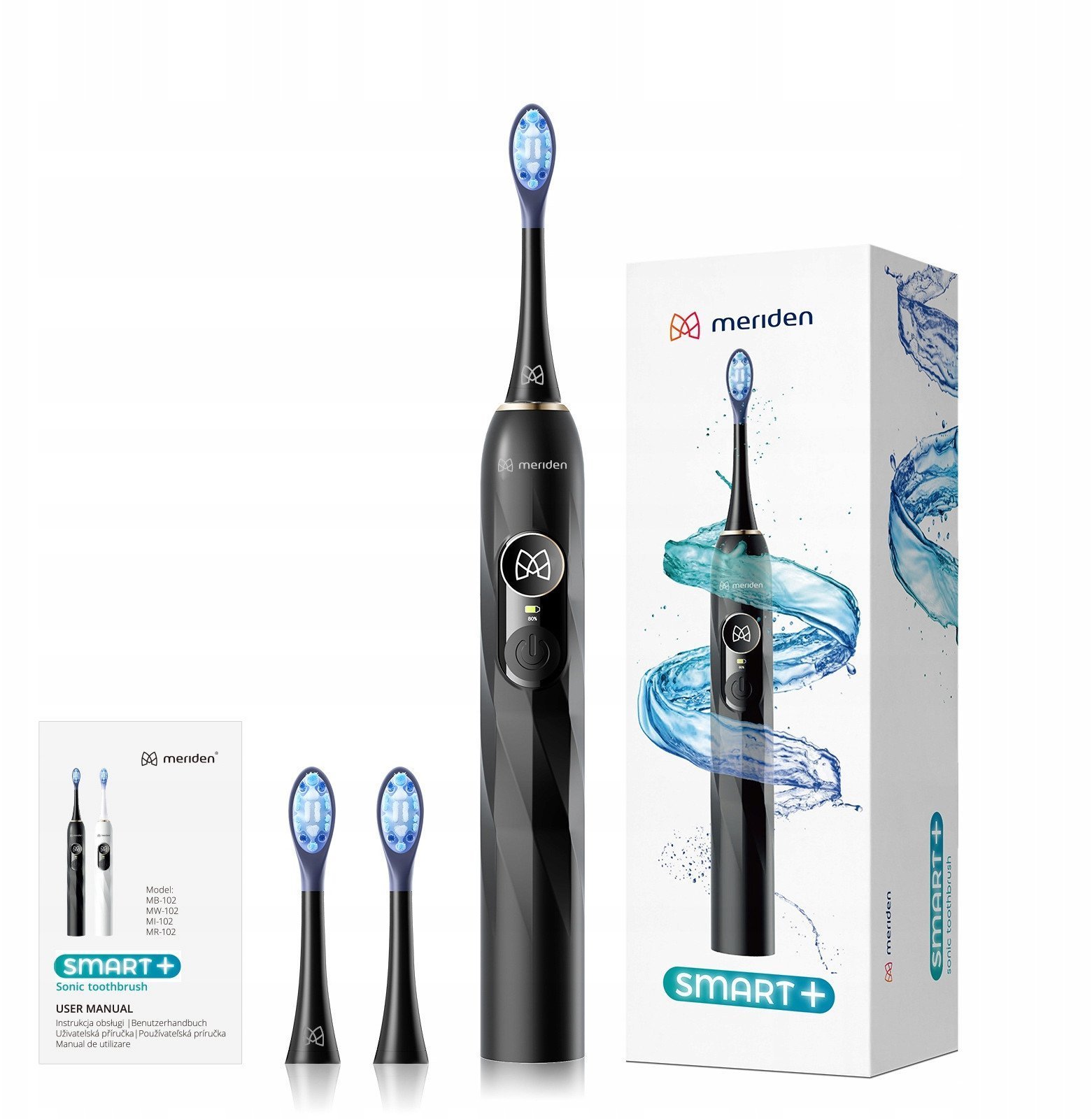 MERIDEN szczoteczka Sonic+ Smart+ BLACK