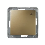 Wyłączniki światła i elektryczne - Ospel Impresja złoty łącznik krzyżowy ŁP-4Y/m/28 ŁP-4Y/m/28 - miniaturka - grafika 1