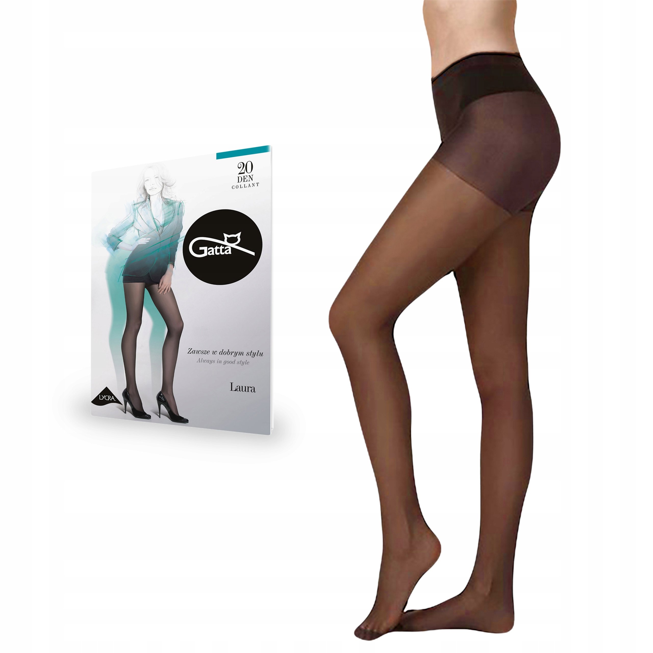 Rajstopy lycra Gatta 15/20 den r. 5-XL Visone