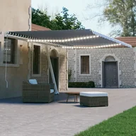 Markizy - vidaXL Automatycznie zwijana markiza, LED i czujnik wiatru, 600x300 cm - miniaturka - grafika 1