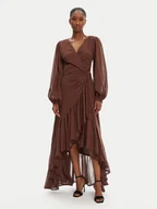 Sukienki - Guess Sukienka wieczorowa 5GGK53 7317A Brązowy Regular Fit - miniaturka - grafika 1
